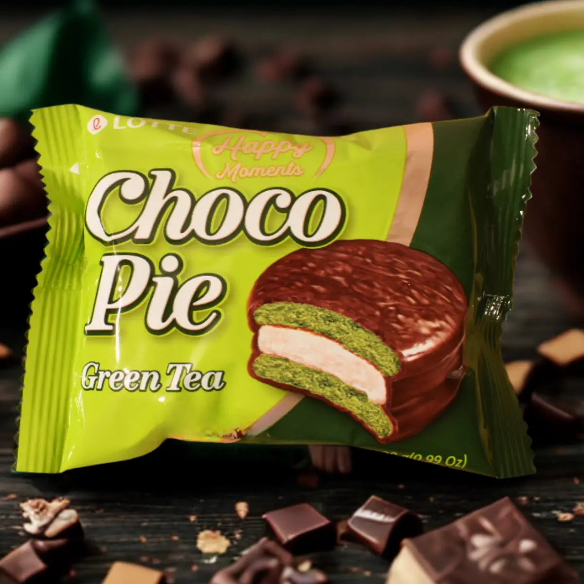 Choco pie Thé vert Yuuki snacks